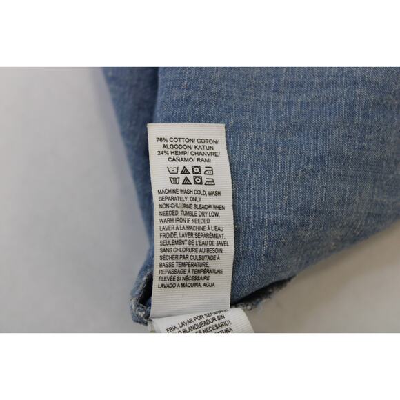 Lucky Brand Shirt Women's Size Medium Long Sleeve Chambray Colorblock Button Up - Picture 5 of 9